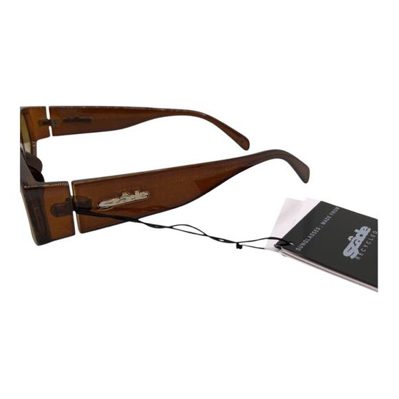 SZADE NIB Melba Sustainable On Trend Squared Off New Spice/Caper Sunglasses - Picture 6 of 14